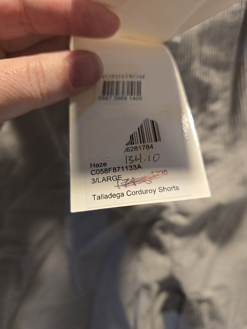 John Elliott Talladega Corduroy Shorts In Haze - Picture 4 of 4